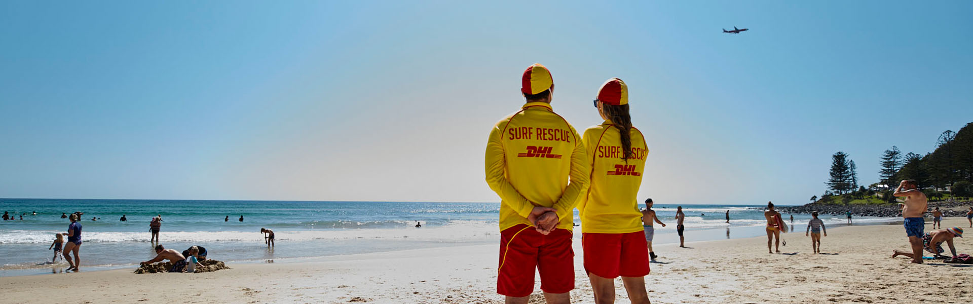 Life savers on beach at Queensland 