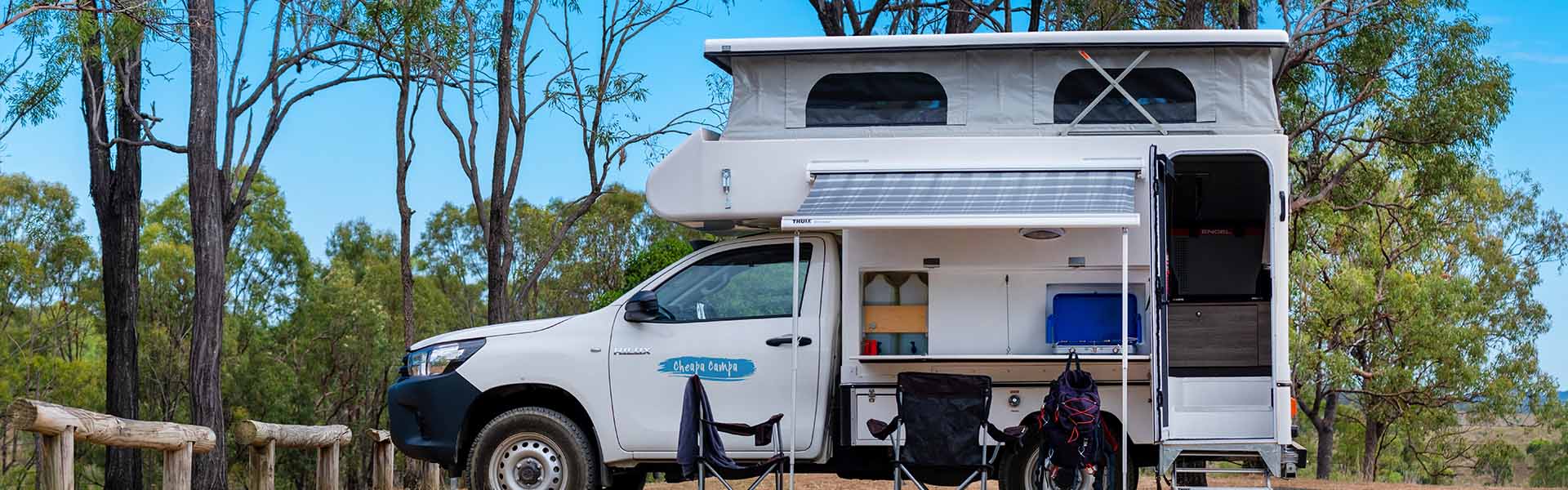 Cheapa 4WD Campa set up for camping